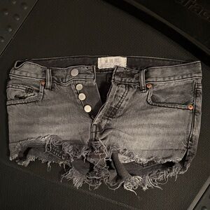 We The Free Charcoal Denim Shorts